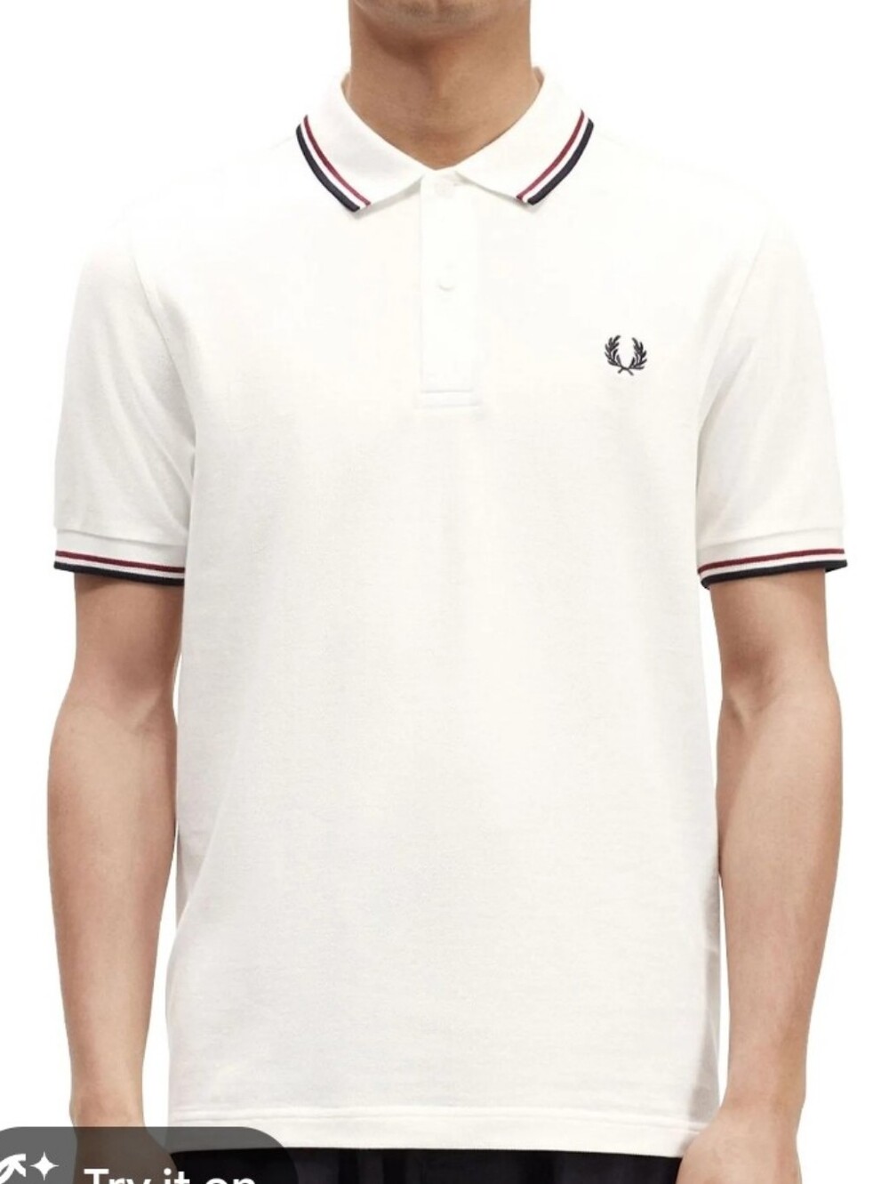 Fred Perry Men’s Twin Tipped Polo Shirt — White